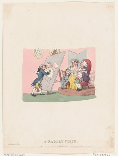 A Family Piece, 1803-ban, későbbi kiadásban, 1803-ban, későbbi újrakiadásban jelent meg. alkotó: Thomas Rowlandson