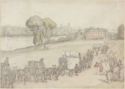 Egy temetési menet alkotó: Thomas Rowlandson