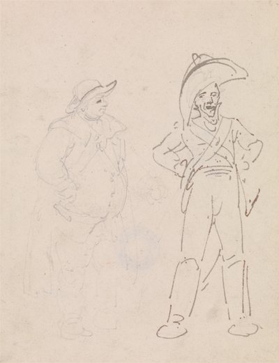 Egy csendőr és egy másik férfi alkotó: Thomas Rowlandson