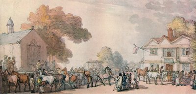 Egy lóvásár Southamptonban, 1820, 1918 alkotó: Thomas Rowlandson