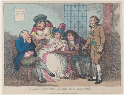 A Lady in Limbo, avagy a zsidó óvadékot elutasították, 1802. július 1., 1802. július 1. alkotó: Thomas Rowlandson