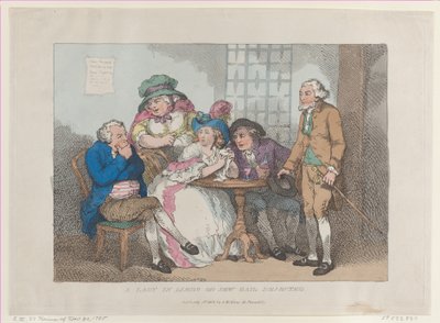 A Lady in Limbo, avagy zsidó óvadék elutasítva, [1785. november 30.,..., [1785. november 30.], újra kiadva 1802. július 1-jén. alkotó: Thomas Rowlandson
