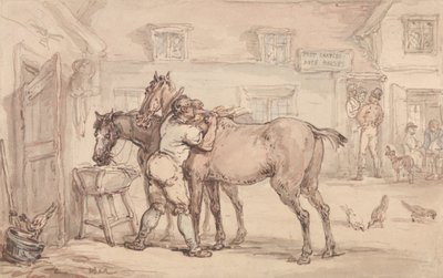 Lóistálló alkotó: Thomas Rowlandson