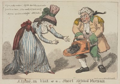 Szülés utáni látogatás, vagy egy rövidlátó hiba alkotó: Thomas Rowlandson