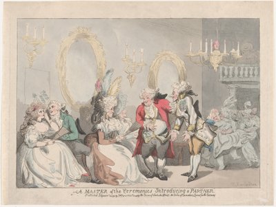A ceremóniamester partnert mutat be, 1795. november 24., 1795. november 24. alkotó: Thomas Rowlandson