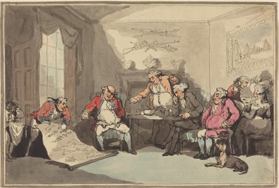 Egy milícia-gyűlés alkotó: Thomas Rowlandson