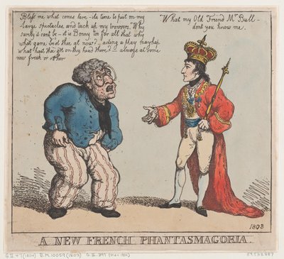 Egy új francia fantazmagoria, 1803., 1803. alkotó: Thomas Rowlandson