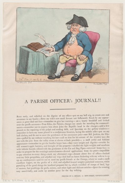 Egy plébániai tiszti lap!!, 1802. június 15., 1802. június 15. alkotó: Thomas Rowlandson