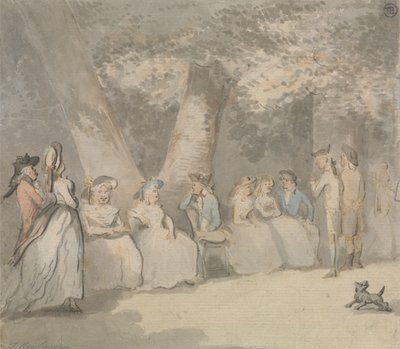 Egy parkbeli jelenet alkotó: Thomas Rowlandson