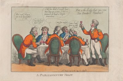 Parlamenti pohárköszöntő, 1809. március 2., 1809. március 2. alkotó: Thomas Rowlandson