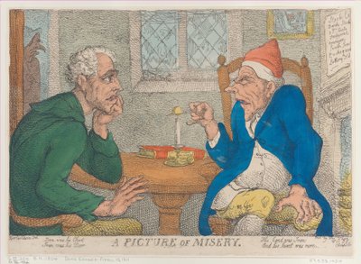A nyomorúság képe, 1811. április 10., 1811. április 10. alkotó: Thomas Rowlandson