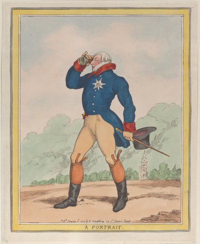 Egy portré Cumberland hercege, 1812. január 10., 1812. január 10. alkotó: Thomas Rowlandson