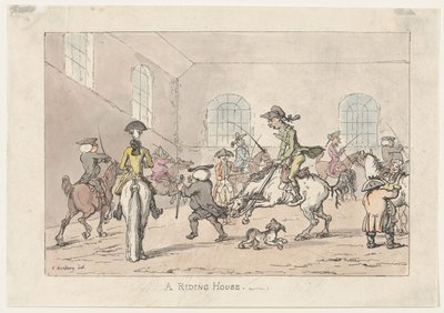 Egy lovasház, 1799 ., 1799 . alkotó: Thomas Rowlandson