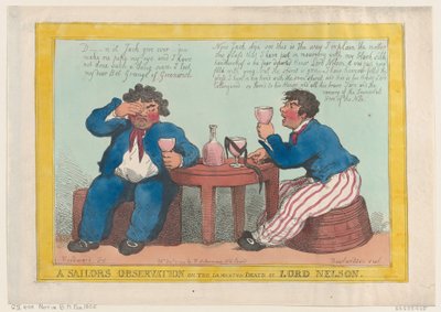 Tengerész megfigyelése Lord Nelson siralmas haláláról, 1805. december 3., 1805. december 3. alkotó: Thomas Rowlandson