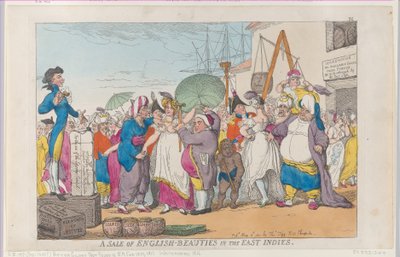 Angol-szépségek eladása Kelet-Indiában, [1811. május 10.], reprint., [1811. május 10.], utánnyomás. alkotó: Thomas Rowlandson