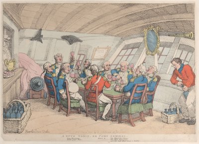 A Snug Cabin, vagy Port Admiral, 1808. június 21., 1808. június 21. alkotó: Thomas Rowlandson