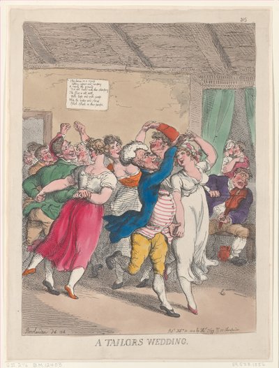 Szabók esküvője, 1814. február 20., 1814. február 20. alkotó: Thomas Rowlandson