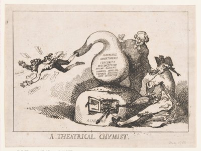 Színházi kémia, 1786. május, 1786. máj. alkotó: Thomas Rowlandson