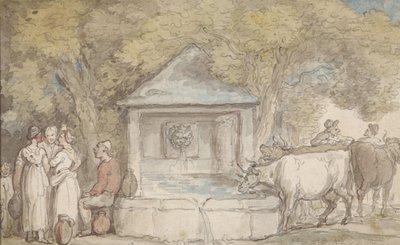 Egy falusi szökőkút alkotó: Thomas Rowlandson