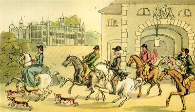 "Egy nemes vadásztársaság" alkotó: Thomas Rowlandson