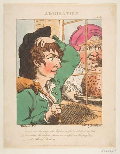 Le Brun Travested csodálat, avagy a szenvedélyek karikatúrái, 1800. január 20. alkotó: Thomas Rowlandson