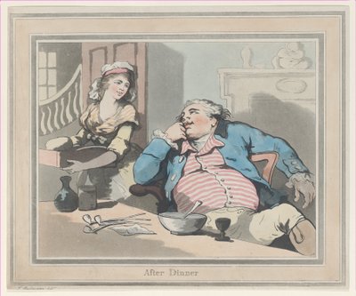 Vacsora után, 1790., 1790. alkotó: Thomas Rowlandson