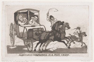Agreeable Companions in a Post Chaise, 1790. június 5., 1790. június 5. alkotó: Thomas Rowlandson