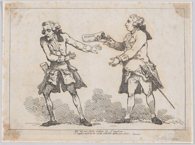 Ó, hadd utasítsam vissza, Sire..., Pindar Péter Péter Panziójából, Esq., 1787., 1787. alkotó: Thomas Rowlandson