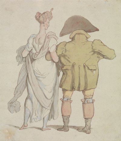 Egy idős bak, aki egy hölggyel sétál alkotó: Thomas Rowlandson
