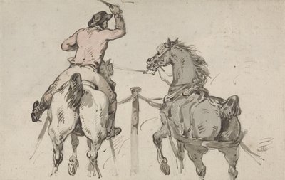 Egy angol postalevél, 1785 körül (grafit, toll, tinta és w/c papíron) alkotó: Thomas Rowlandson