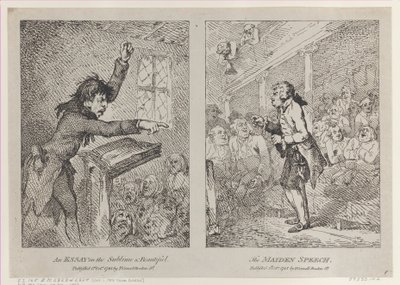 Egy esszé a magasztosról és szépről, A leányzó beszéd, 1785. október 1., 1785. október 1. alkotó: Thomas Rowlandson