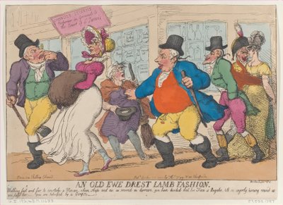 An Old Ewe Drest Lamb Fashion, 1810. október 25., 1810. október 25. alkotó: Thomas Rowlandson