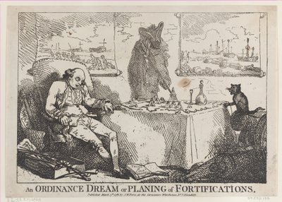 Rendeleti álom vagy erődítmények tervezése, 1786. március 7., 1786. március 7. alkotó: Thomas Rowlandson
