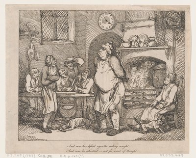 És most felemelt szemei a mennyezetet keresték... alkotó: Thomas Rowlandson