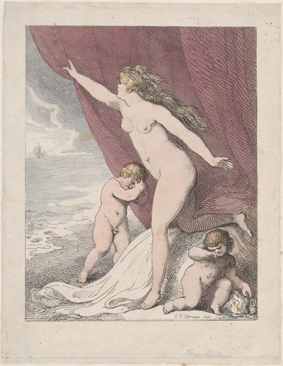 Thészeusz által elhagyott Ariadné, 1790-99., 1790-99. alkotó: Thomas Rowlandson