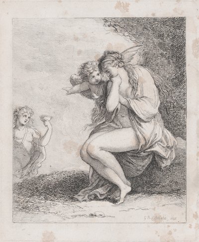Ariadne Naxoson Bacchus megközelítése, kb. 1790., kb. 1790. alkotó: Thomas Rowlandson