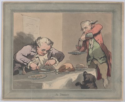 Vacsora közben alkotó: Thomas Rowlandson