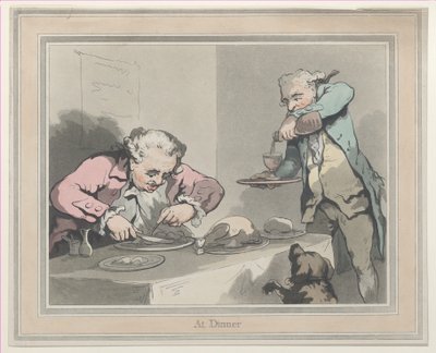 Vacsoránál, 1790., 1790. alkotó: Thomas Rowlandson