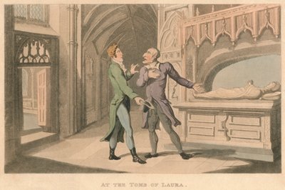 Laura sírjánál, 1821 alkotó: Thomas Rowlandson