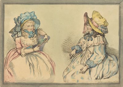 Szépségek, megjelent 1792. alkotó: Thomas Rowlandson