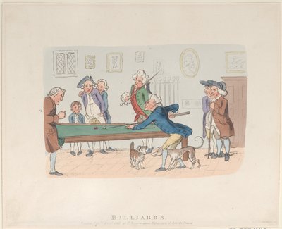 Biliárd, 1803. április, 1803. április. alkotó: Thomas Rowlandson