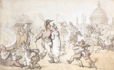 Blackfriars Bridge (akvarell) alkotó: Thomas Rowlandson