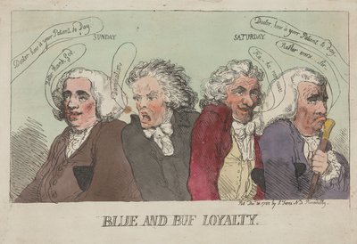A Blue és a Buf hűsége alkotó: Thomas Rowlandson