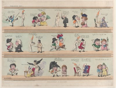Szobák határai, Extravaganzas 1. tábla, 1799. március 28., 1799. március 28. alkotó: Thomas Rowlandson