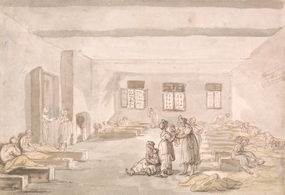 Bridewell, a „Pass Room”, a javítóintézet alkotó: Thomas Rowlandson