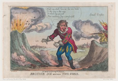 Joe testvér két firis között [sic], 1808. szeptember 25., 1808. szeptember 25. alkotó: Thomas Rowlandson