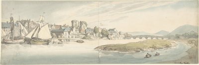 Carmarthen-kastély, Wales alkotó: Thomas Rowlandson