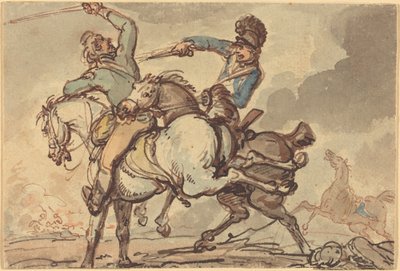 Lovassági összecsapás alkotó: Thomas Rowlandson