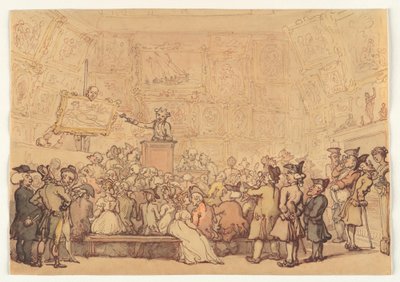 A Christie’s aukciós terme, Pall Mall alkotó: Thomas Rowlandson