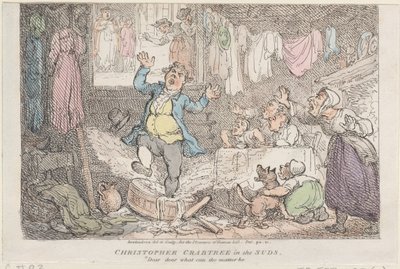 Christopher Crabtree a habban: Kedves, kedves, mi lehet a baj, 1807., 1807. alkotó: Thomas Rowlandson